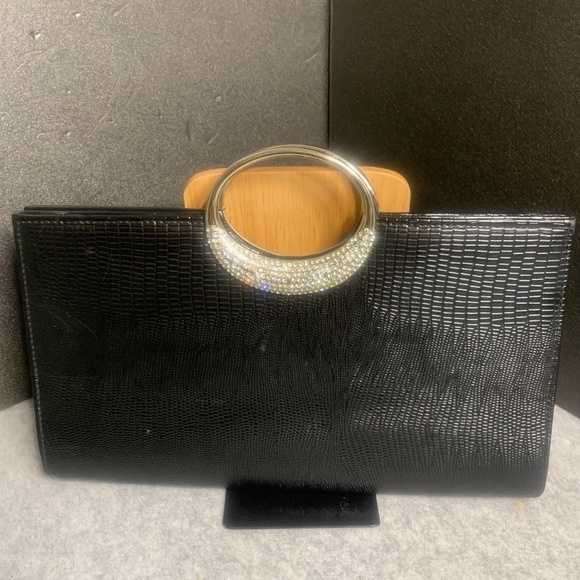 Vintage Clutch Purse with Crystal Embellishments J Francis Great Condition. - Picture 1 of 7